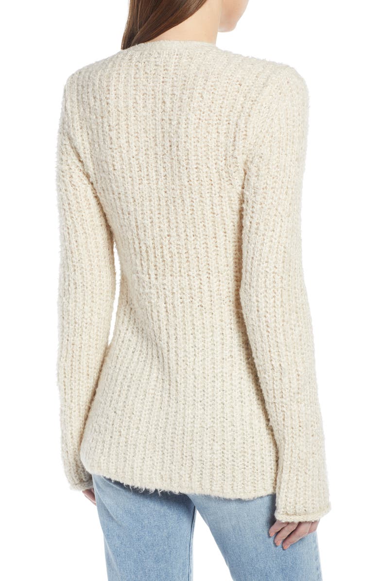 Something Navy Bouclé Cardigan, Alternate, color, 