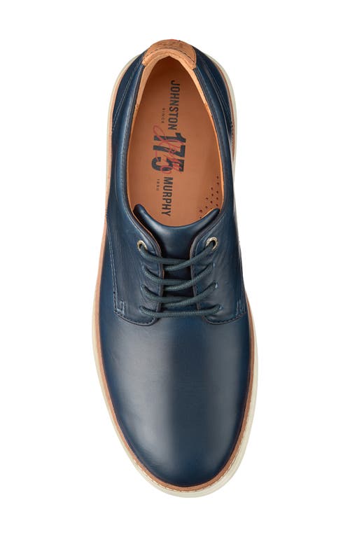 Johnston & Murphy Mcguffey 2 175th Plain Toe Derby In Navy Oiled American Full Grain