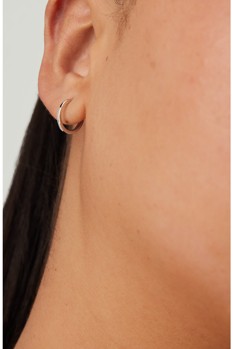 Easy Huggie Hoop Earrings, Alternate, color, 10k White Gold