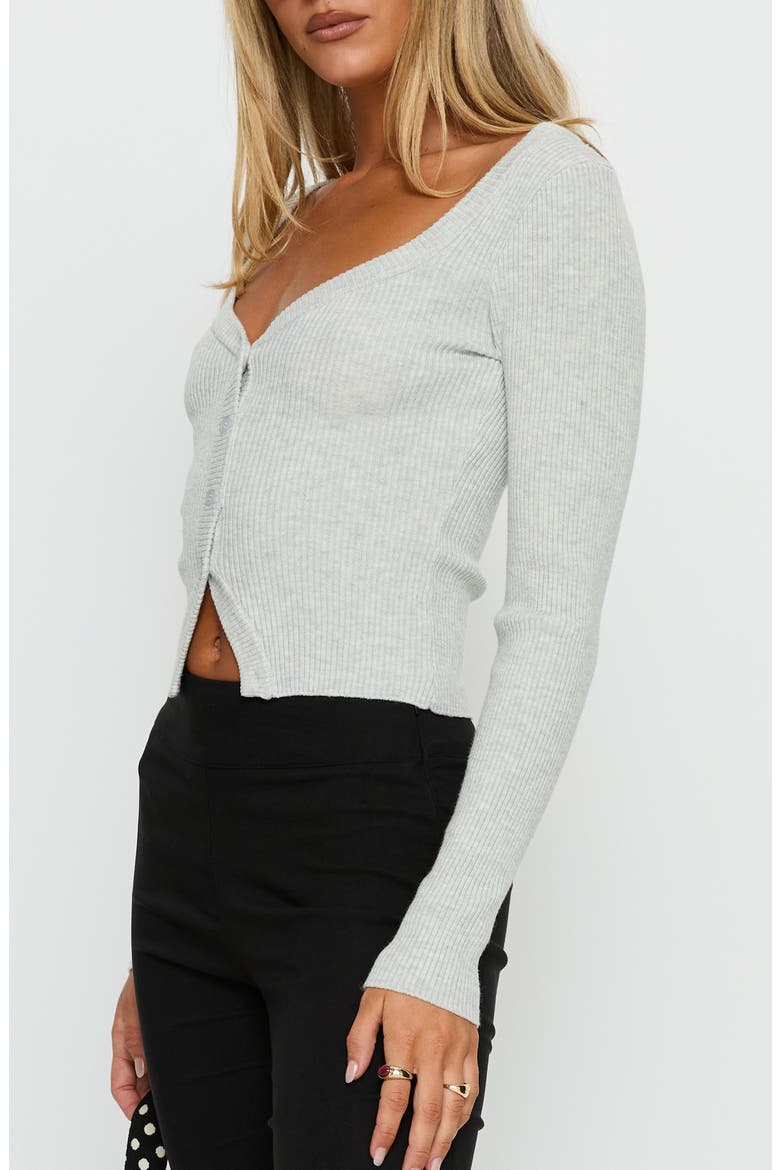 Sorenna Rib Cardigan, Alternate, color, GREY