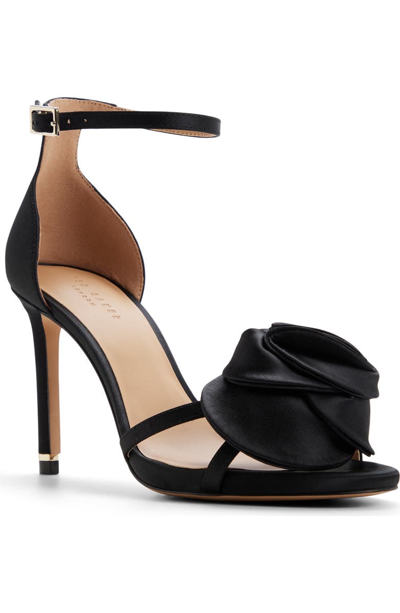 Ted Baker London Alia Rose Ankle Strap Sandal, Main, color, Black