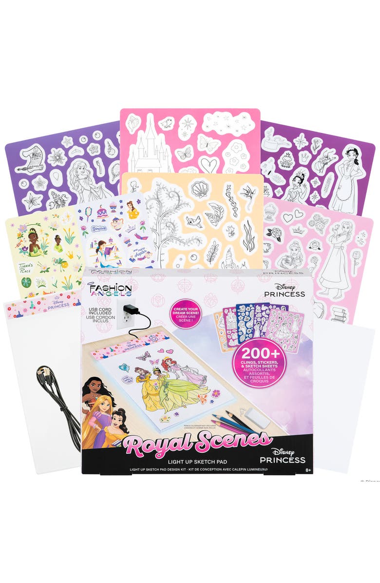 Disney Princess Light Up Sketch Pad, Disney Princess Royal Scenes, Design Art Kit, Main, color, Multicolored