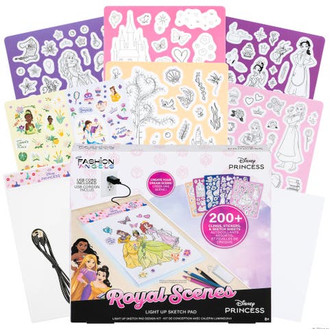 Light Up Sketch Pad, Disney Princess Royal Scenes, Design Art Kit