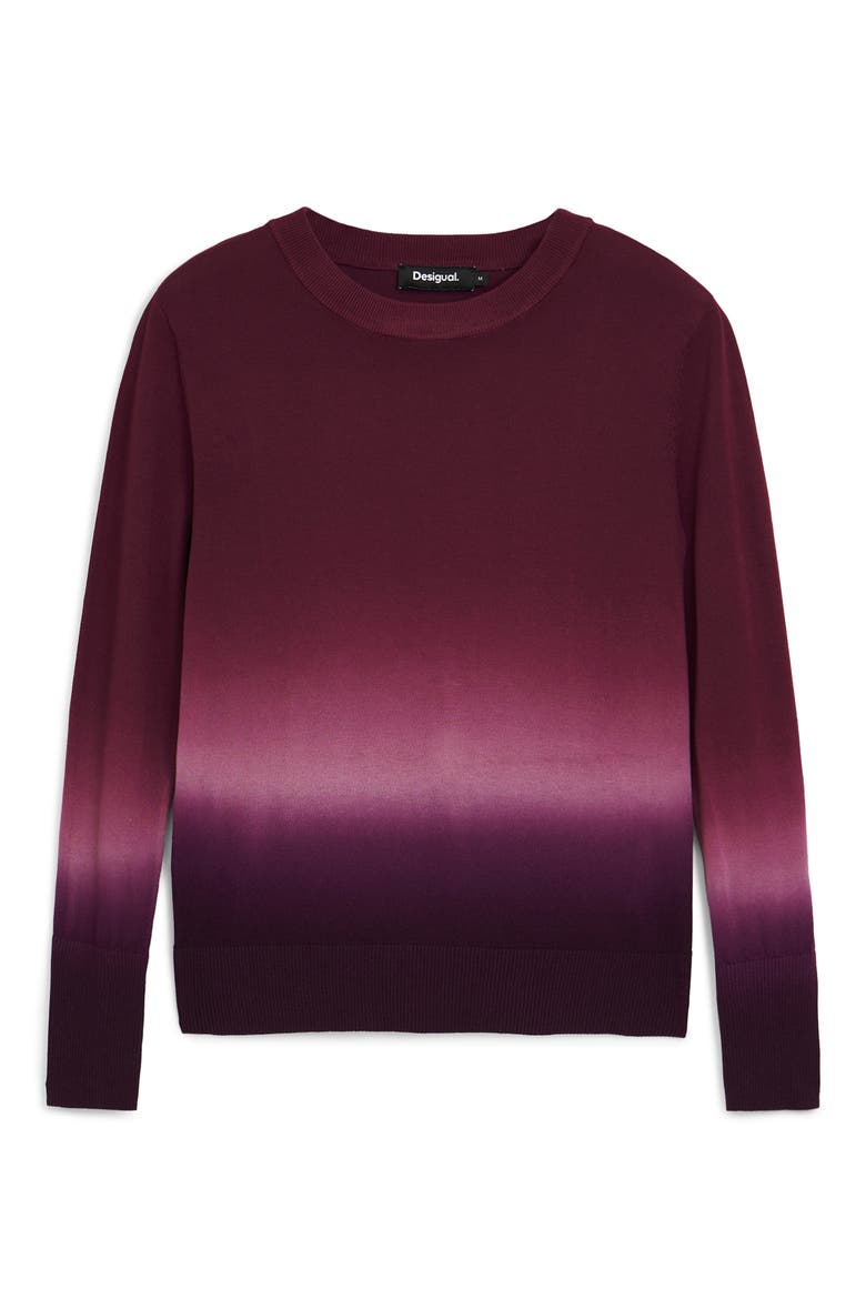 Pearls Ombré Crewneck Sweater, Alternate, color, RED