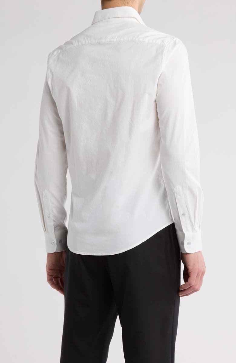 DENIM AND FLOWER White Service Long Sleeve Button-Up Shirt, Alternate, color, White