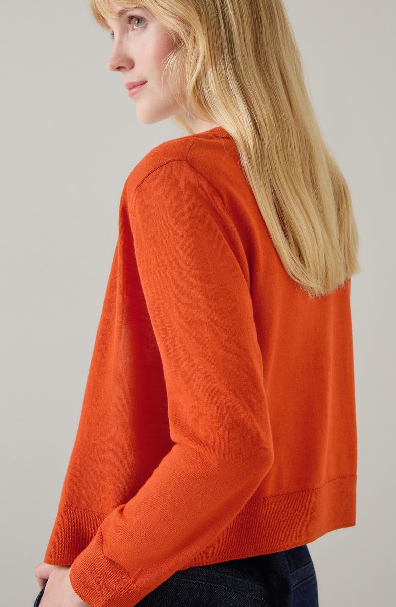 LK Bennett Connie Merino Wool Cardigan, Alternate, color, 