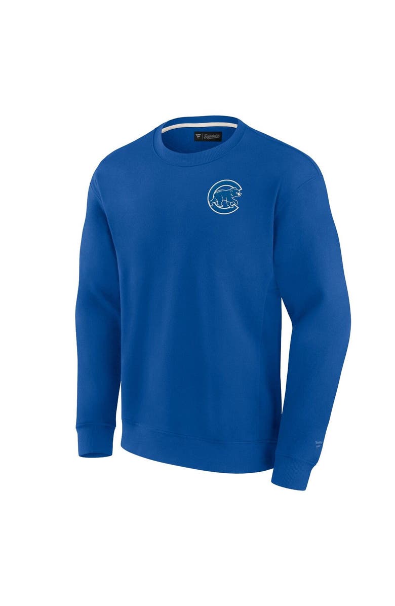 Fanatics Signature Unisex Fanatics Signature Royal Chicago Cubs Super Soft Pullover Crew Sweatshirt, Alternate, color, Royal