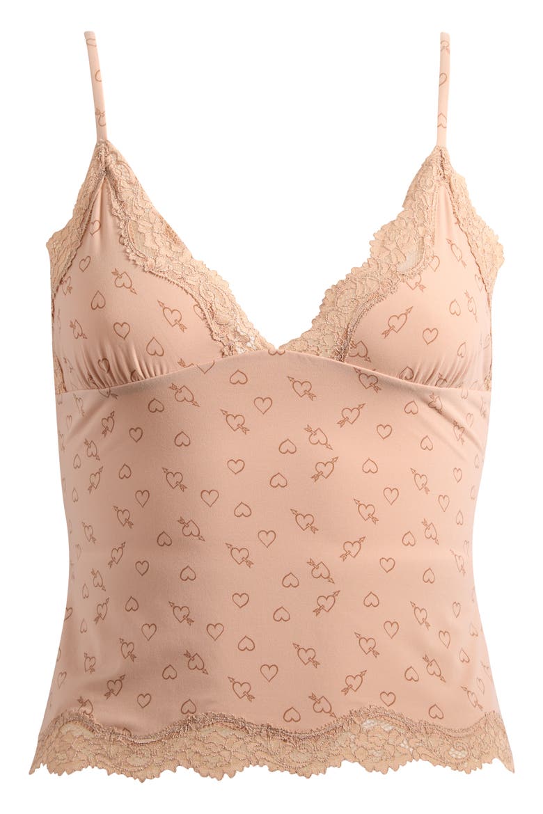 Fits Everybody Lace Triangle Camisole, Alternate, color, MICA SKETCHED HEARTS