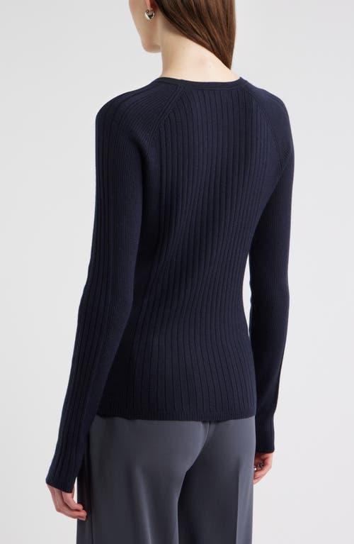 Nordstrom Rib Wool Blend Sweater In Blue