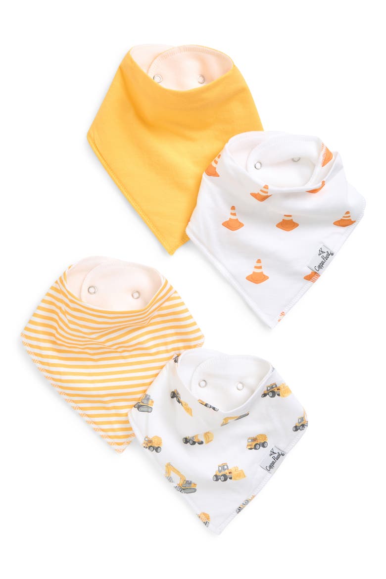 Dozer Assorted 4-Pack Bandana Bibs, Main, color, DOZER