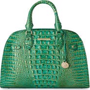Brahmin Angelina Croc Embossed Leather Shoulder Bag