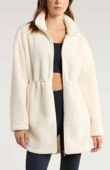 Zella Faux Shearling Longline Jacket