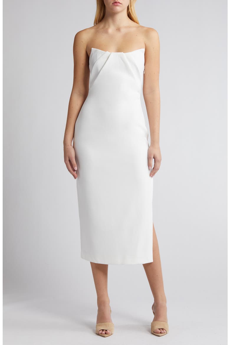 Marcy Strapless Dress, Main, color, IVORY