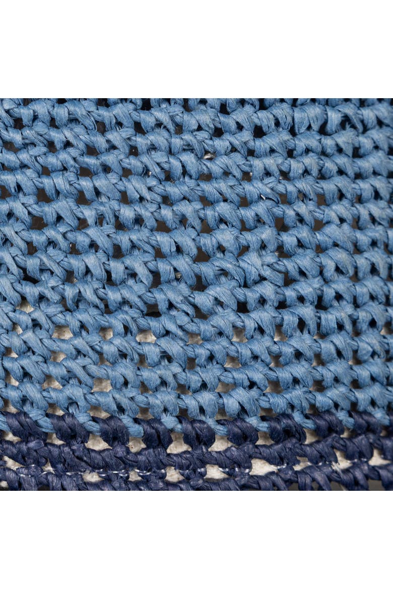 Color Block Crochet Bucket Hat, Alternate, color, Navy/Blue