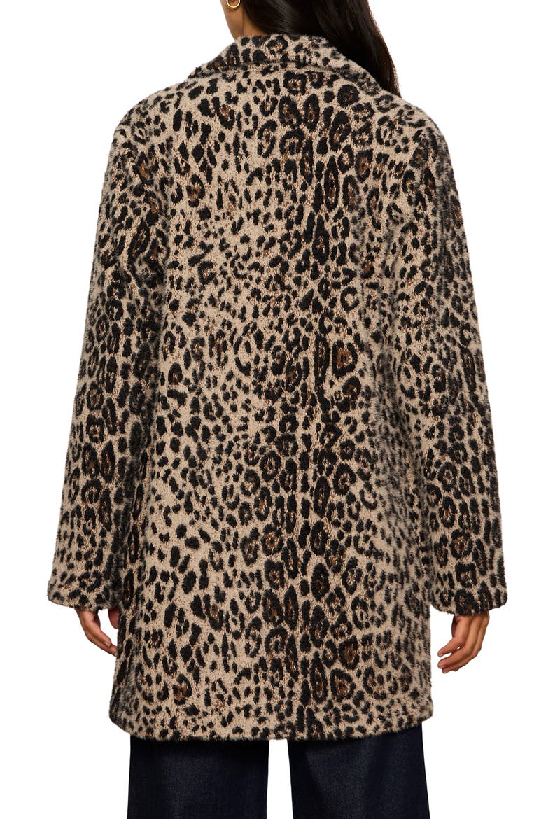 Upside Leopard Print Faux Fur Jacket, Alternate, color, COCOA KITTY BROWN