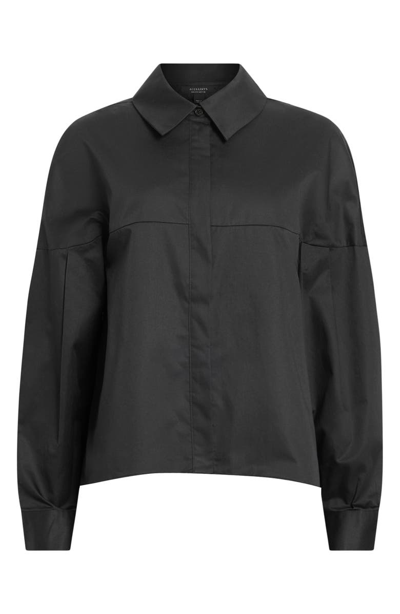 AllSaints Toria Cotton Button-Up Shirt, Alternate, color, 