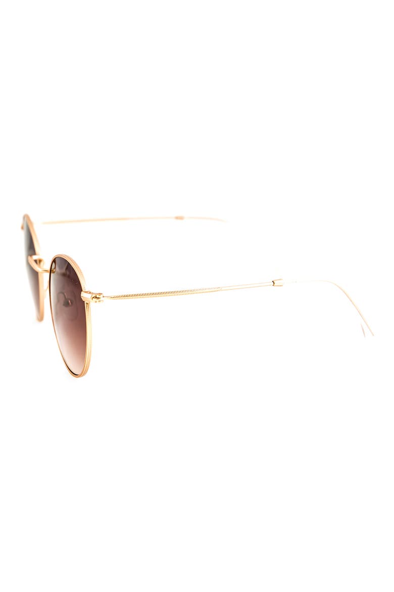 Roe 50mm Polarized Gradient Round Sunglasses, Alternate, color, BROWN