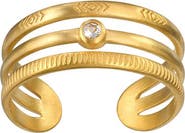 Satya Jewelry Manifesting Truth White Topaz Adjustable Ring