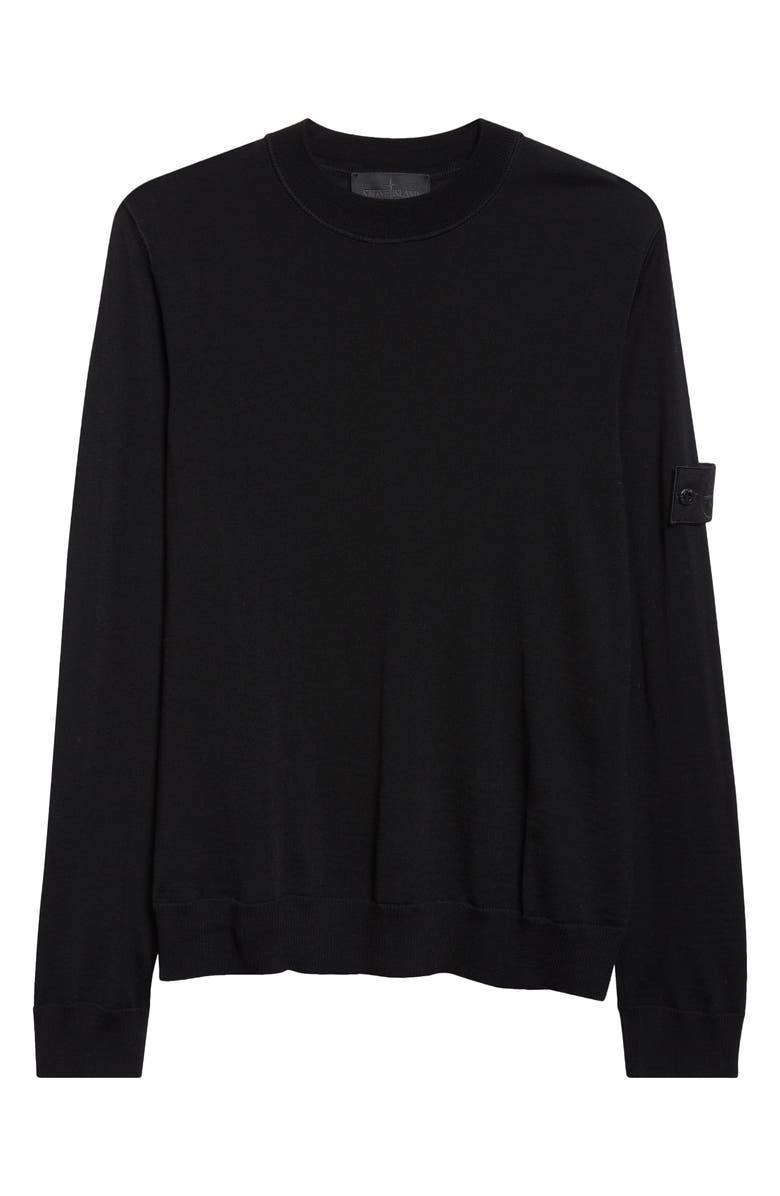 Stone Island Ghost Virgin Wool Sweater, Alternate, color, Black
