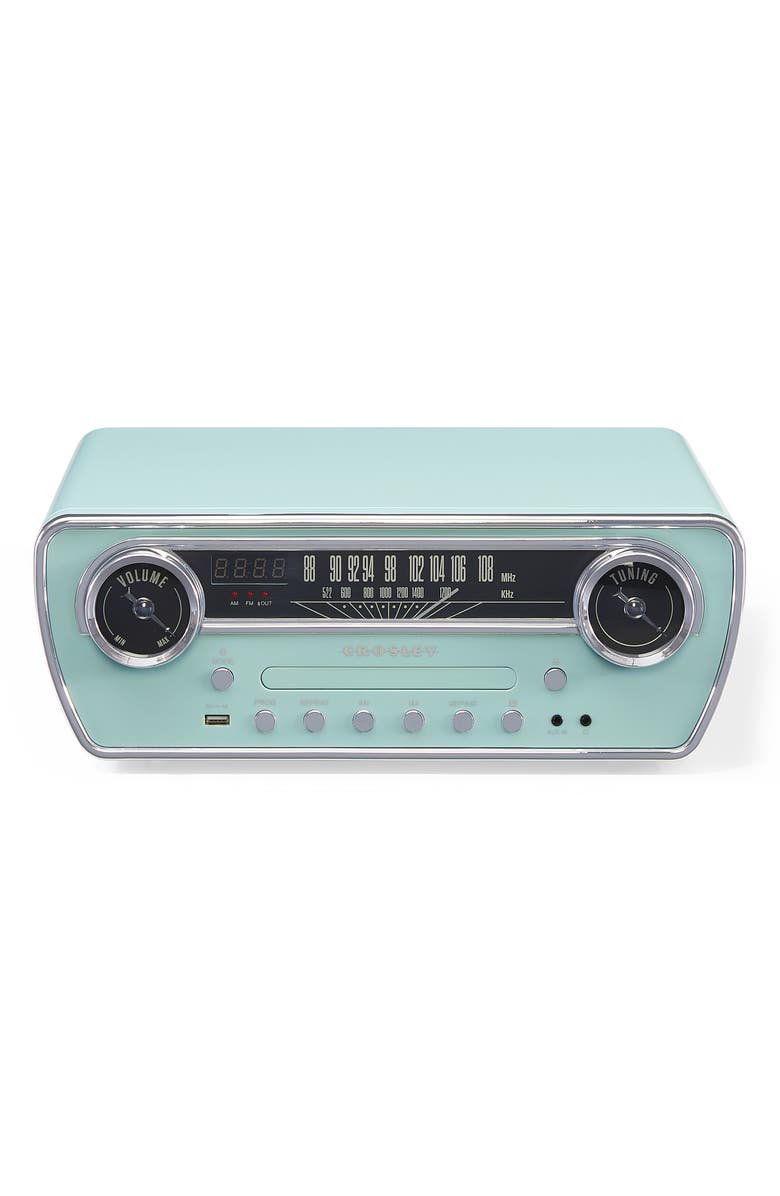 Crosley Radio Powel 7-in-1 Record Player, Main, color, Aqua Blue