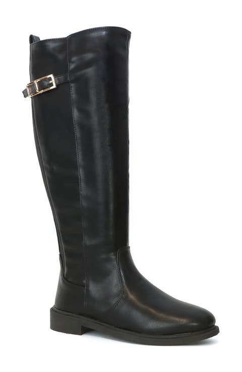 Erin Faux Leather Buckle Tall Boot