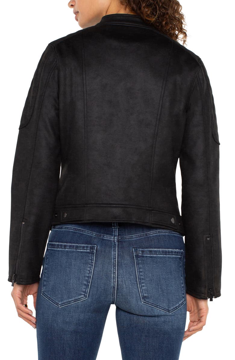 Liverpool Faux Leather Biker Jacket, Alternate, color, 