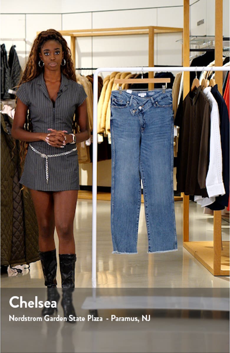 Good Curve Crossover Waist Straight Leg Jeans, sales video thumbnail
