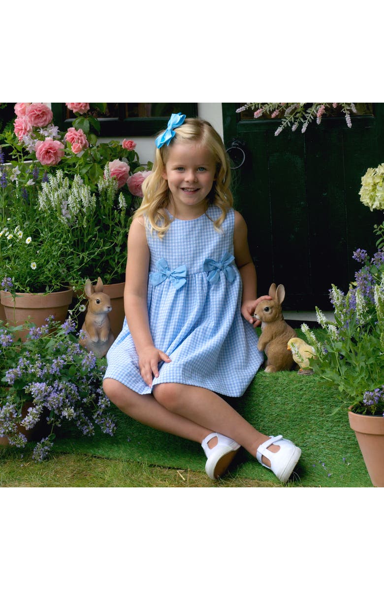 Rachel Riley Check Bow Dress, Alternate, color, 