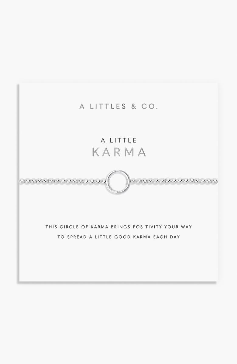 A Littles & Co A Little 'Karma' Bracelet, Main, color, Metallic Silver