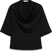 MANGO Drape Neck Top