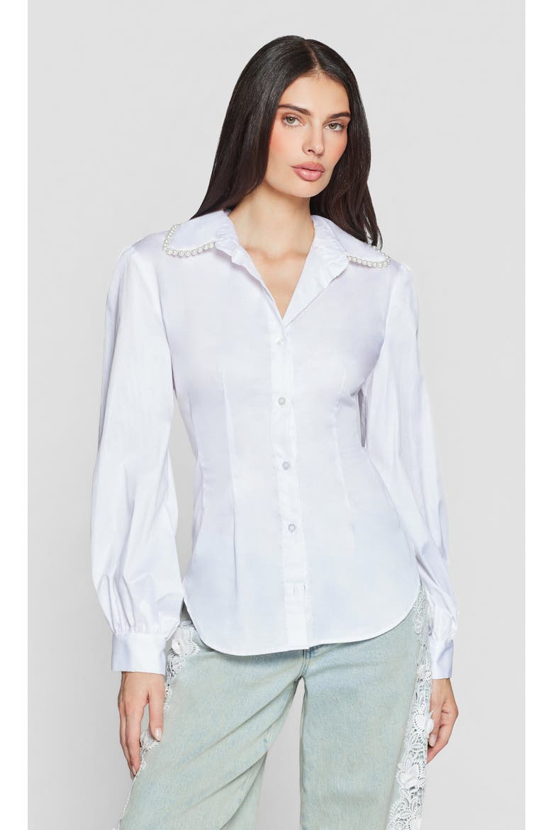 Magnolia Pearl Poplin Shirt, Main, color, White/Pearl