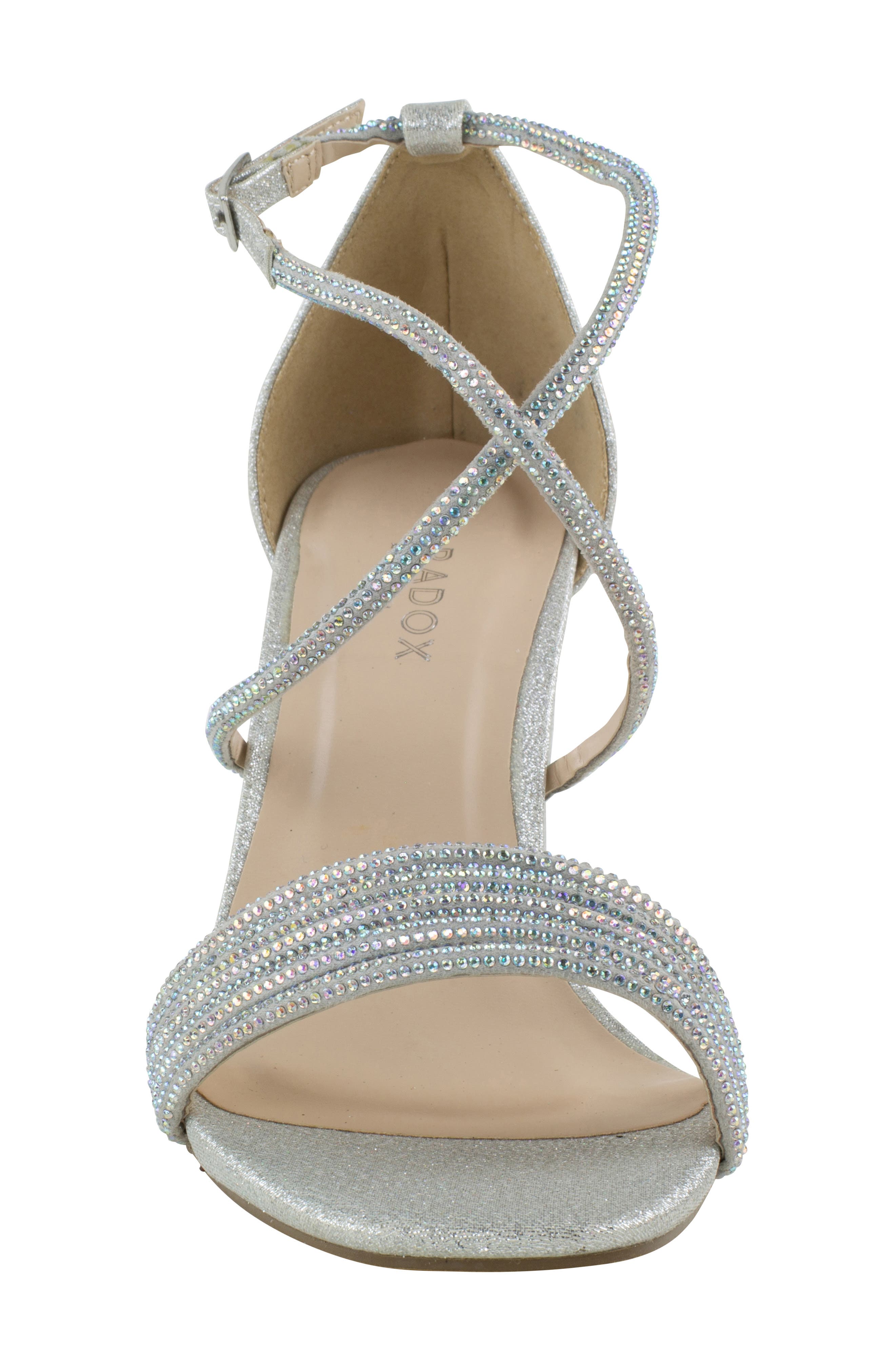 Mackenzie Embellished Sandal, Alternate, color, SILVER