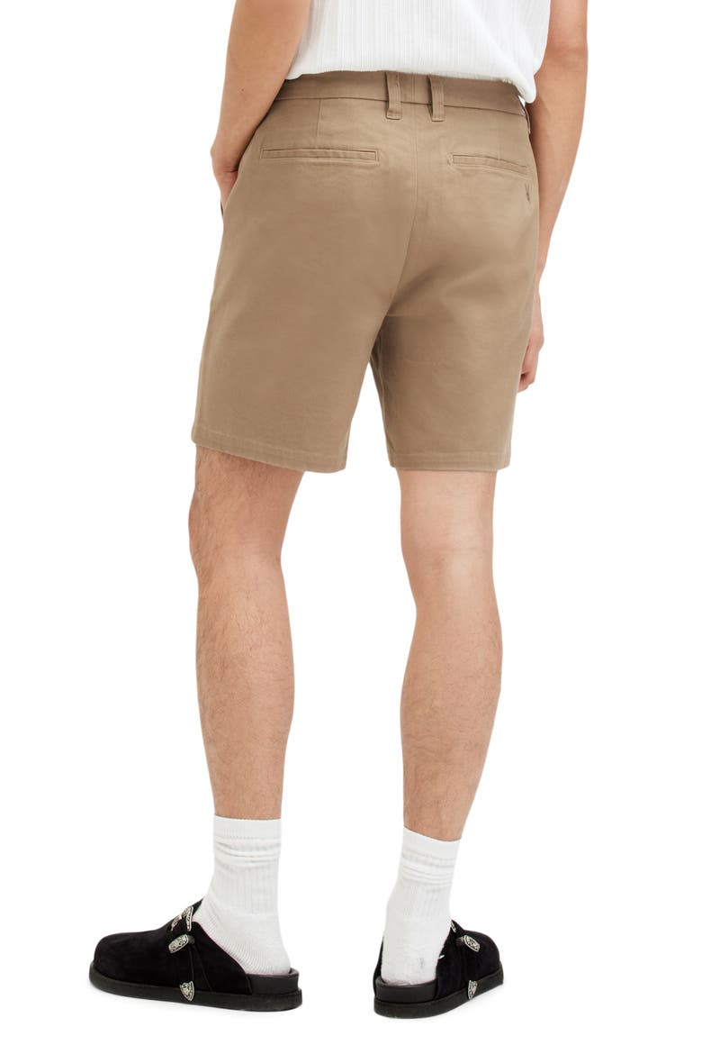 Neiva Flat Front Stretch Twill Shorts, Alternate, color, MOORLAND BROWN