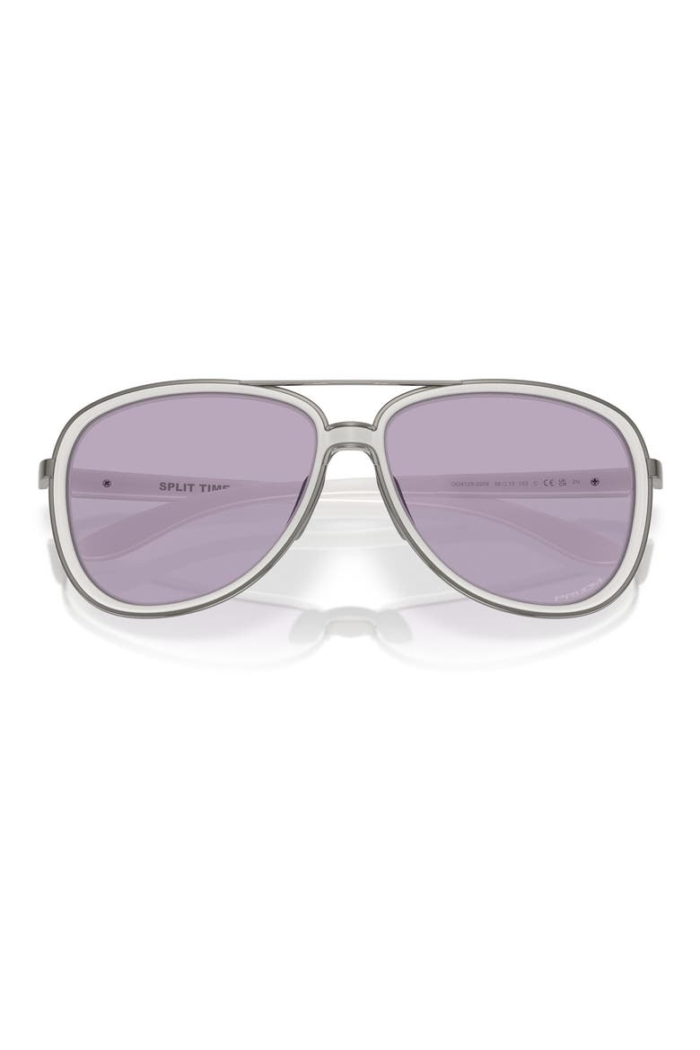 Split Time 58mm Prizm™ Pilot Sunglasses, Alternate, color, MATTE VAPOR / PRIZM SLATE