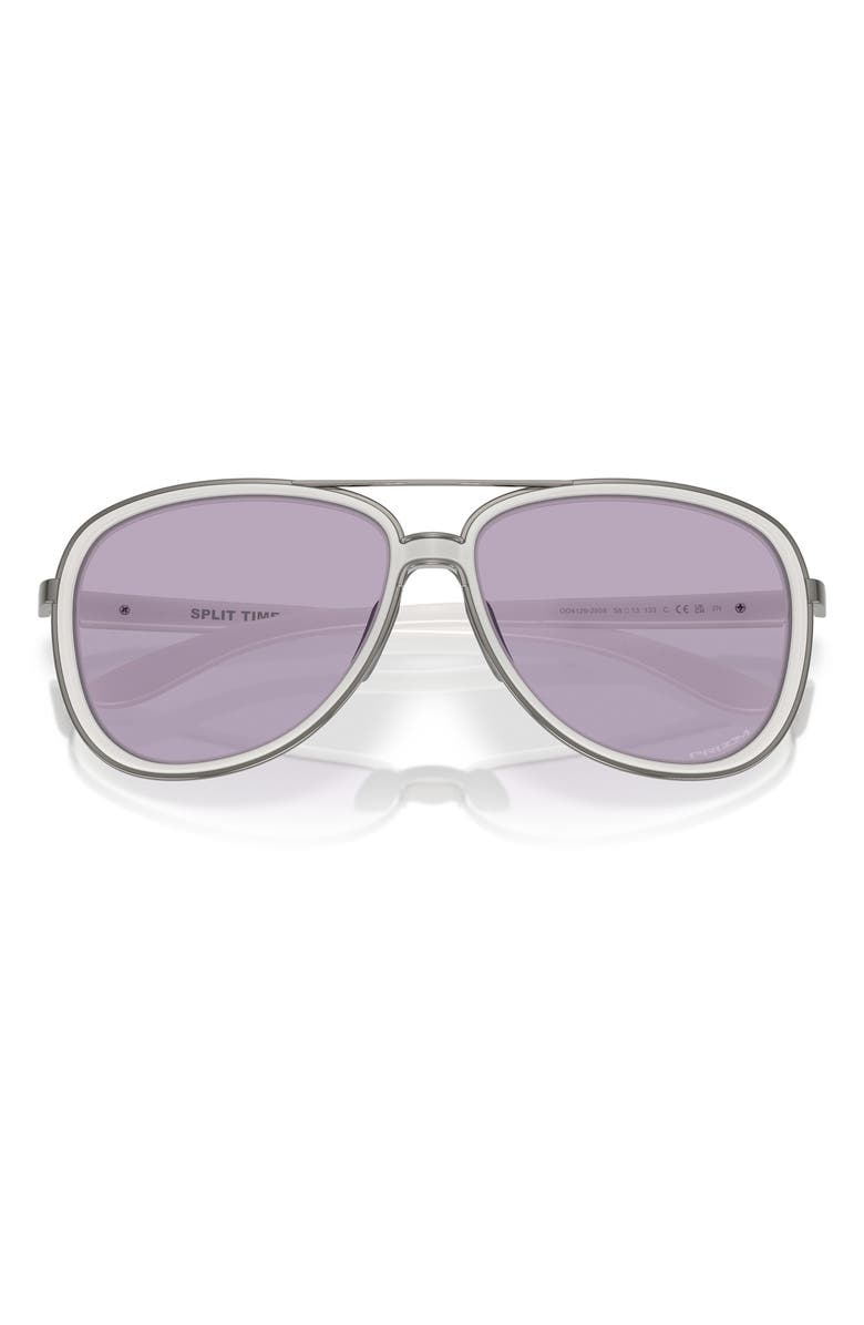 Oakley Split Time 58mm Prizm<sup>™</sup> Pilot Sunglasses, Alternate, color, Matte Vapor / Prizm Slate