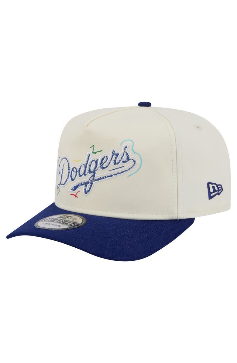 New Era Men's New Era  White Los Angeles Dodgers Team Scribble Golfer Adjustable Hat, Main, color, 
