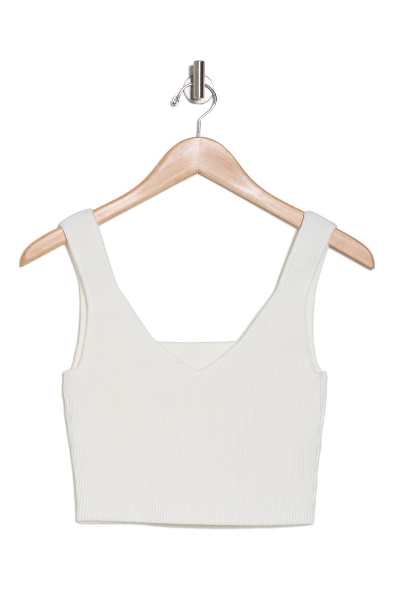 Reversible Rib Crop Sweater Tank, Alternate, color, IVORY