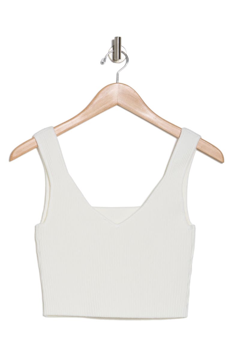 Abound Reversible Rib Crop Sweater Tank, Alternate, color, Ivory