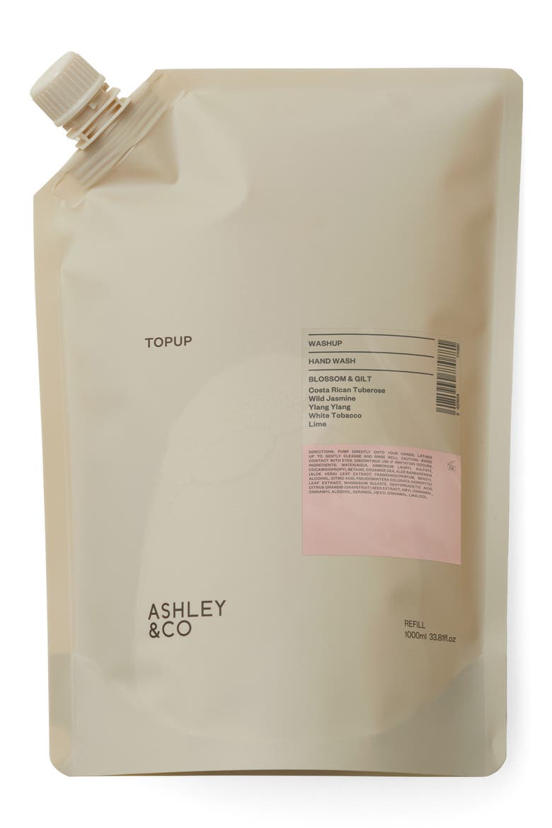 Topup Botanical Hand Wash Refill - Blossom & Gilt, Main, color, NO COLOR