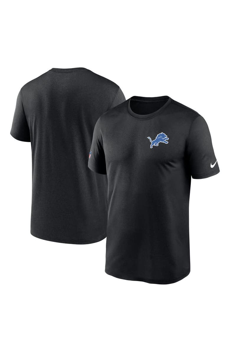 Nike Men's Nike Black Detroit Lions Sideline Alt Pack Small Logo Legend Performance T-Shirt, Main, color, 