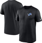 Nike Men's Nike Black Detroit Lions Sideline Alt Pack Small Logo Legend Performance T-Shirt