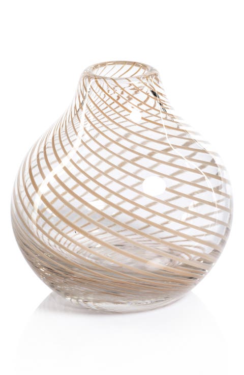 Chantilly Swirl Glass Bud Vase
