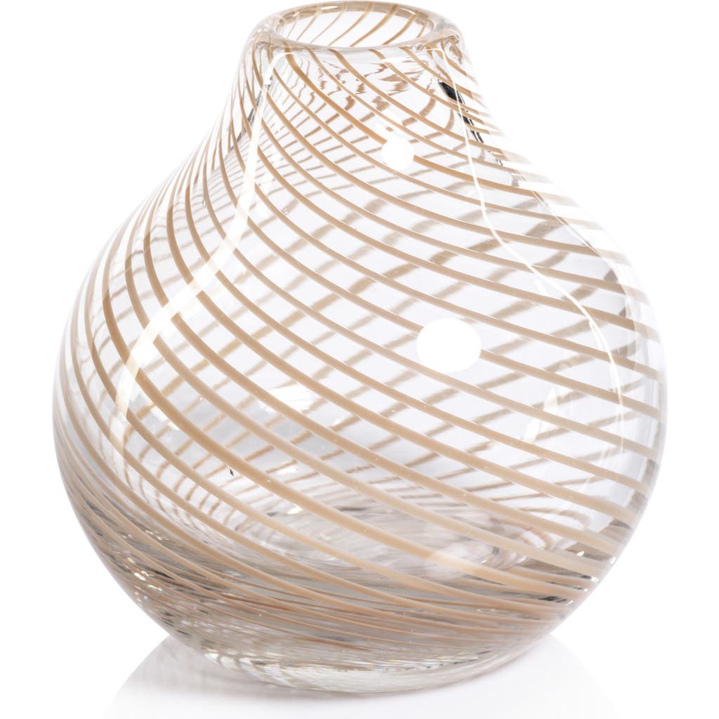 Zodax Chantilly Swirl Glass Bud Vase In Neutral