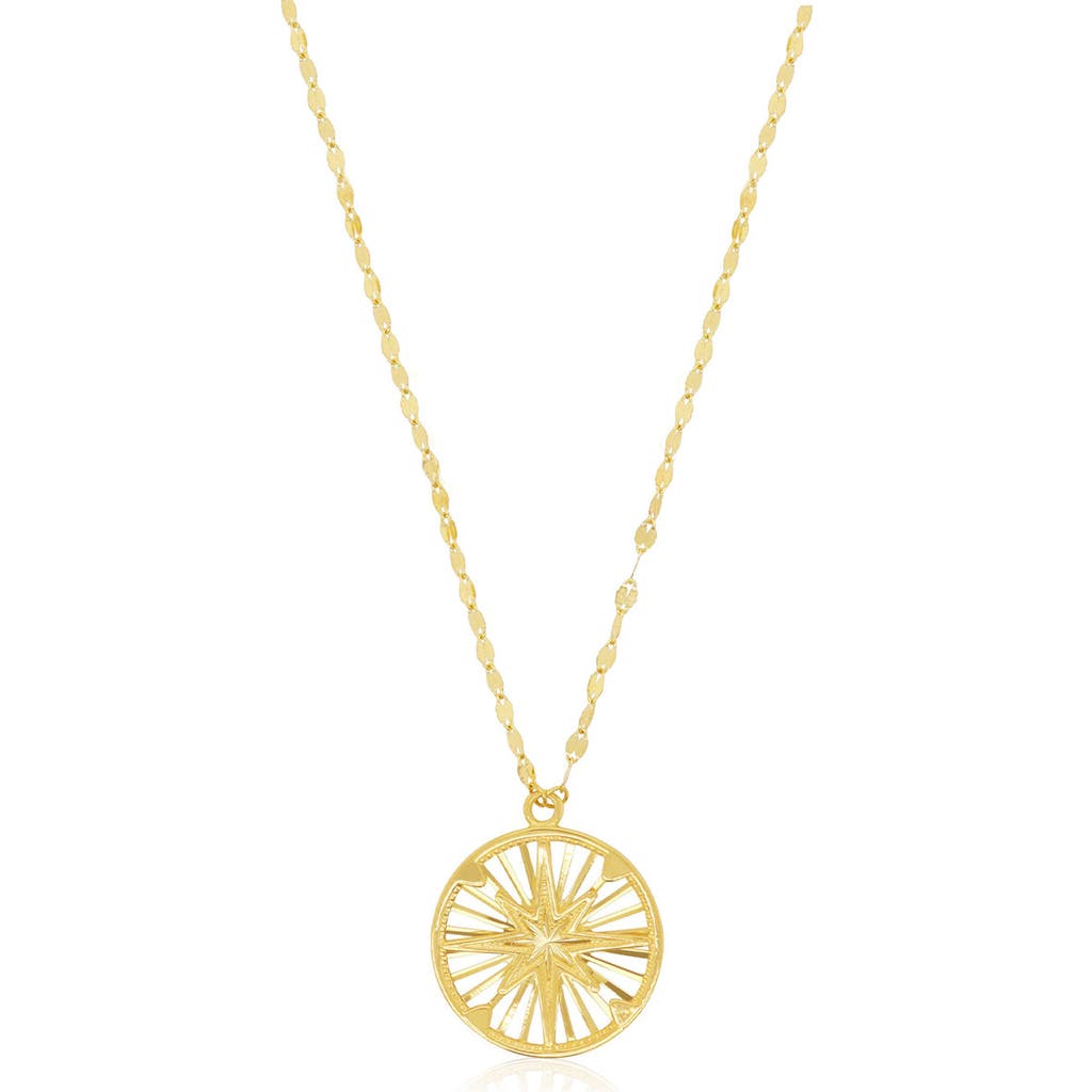 The Lovery Fine Jewelry Gold Compass Medallion Necklace In Gold