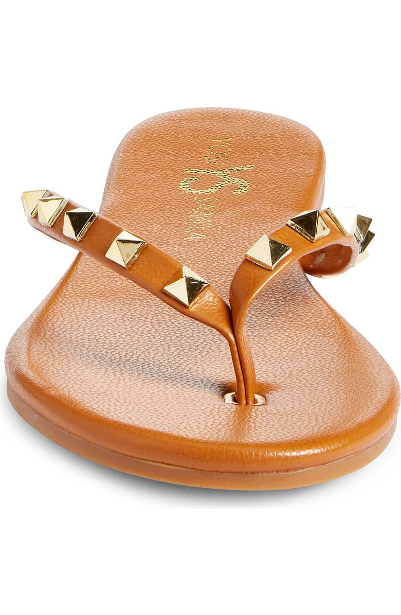 Yosi Samra Rivington Stud Flip Flop, Alternate, color, Cognac