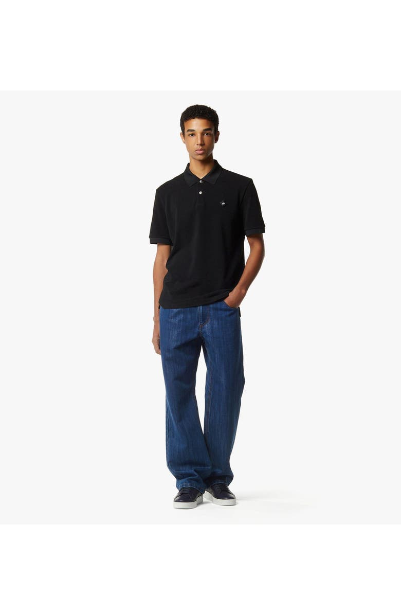 MCM Diamond Patch Piqué Polo, Alternate, color, Black