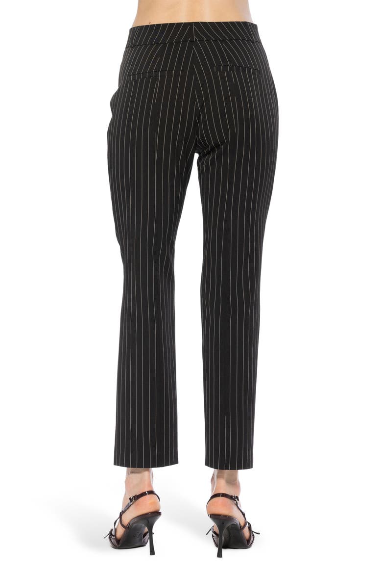 LIOR MID RISE FITTED PANTS, Alternate, color, BLACK PINSTRIPE