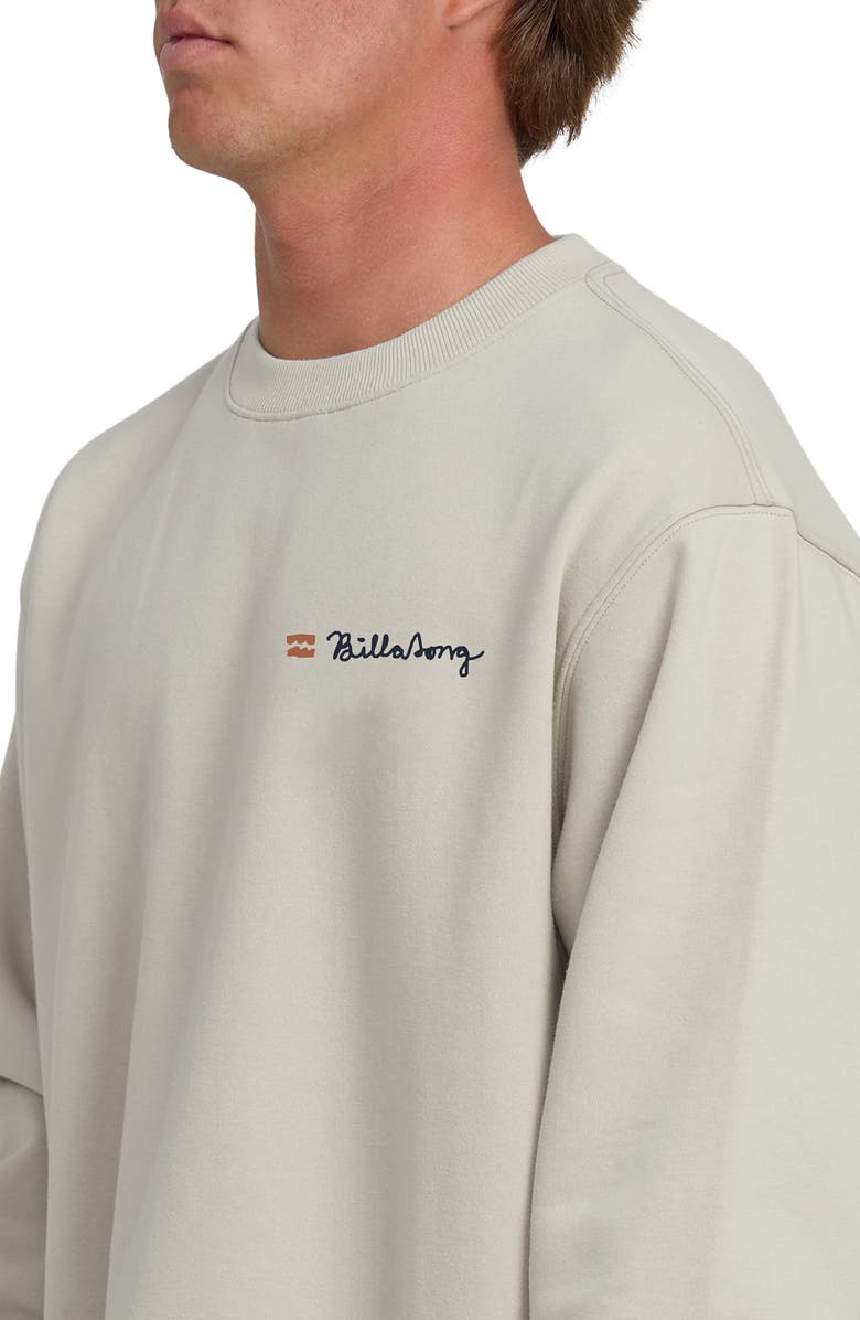 Billabong Compass Crewneck Graphic Sweatshirt, Alternate, color, Dove