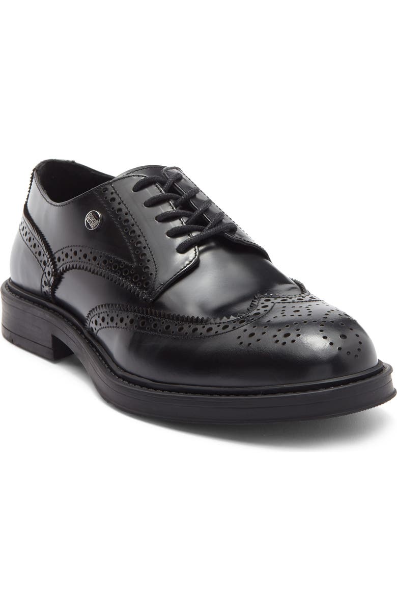 Roberto Cavalli Crip Wingtip Derby, Main, color, Black