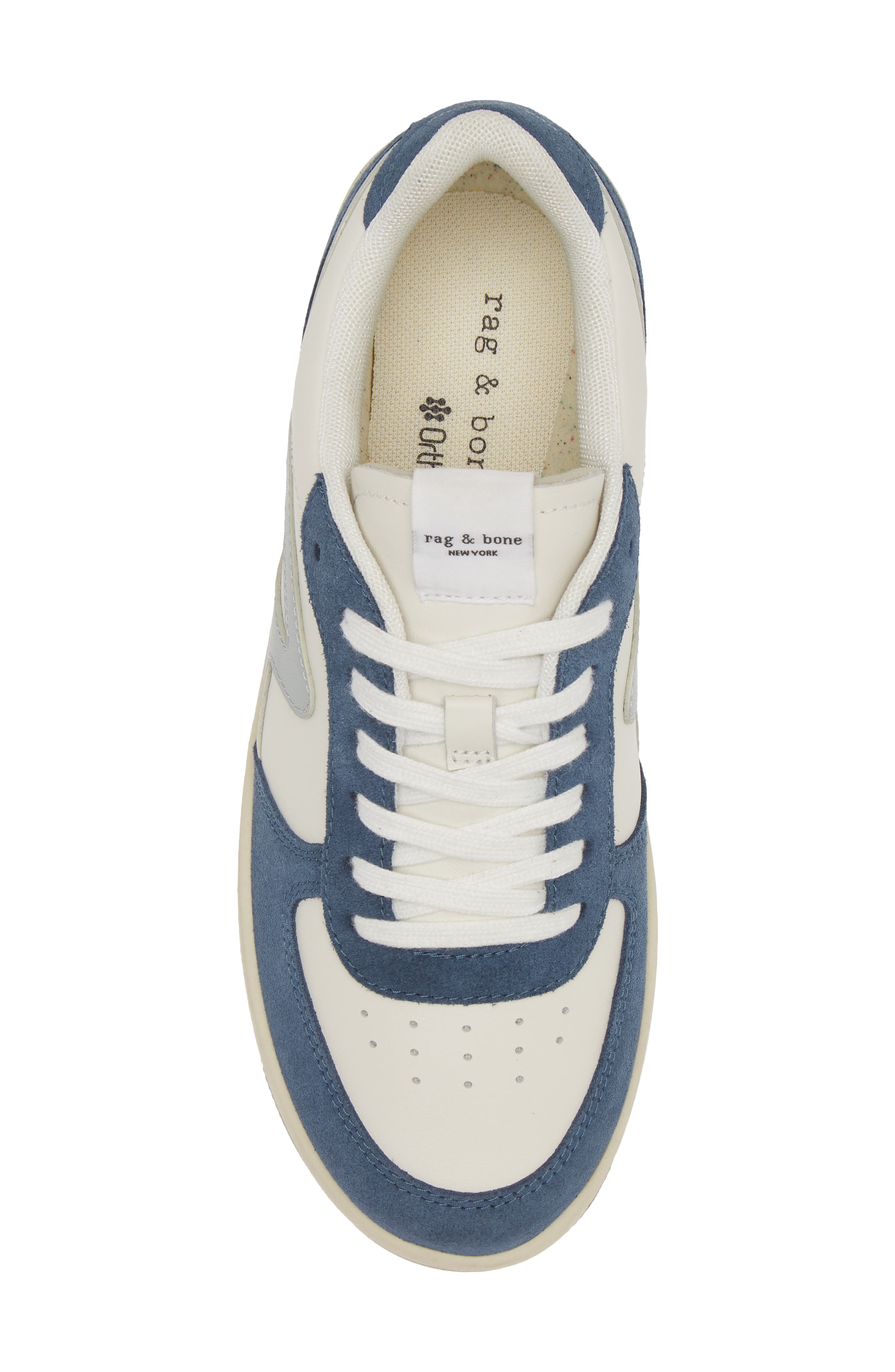 Retro Court Sneaker, Alternate, color, OFF WHITE/ BLUE